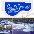wholesale non-slip swimming pool glass mosaic tile blue mosaic swimming pool glass mosaic for sale